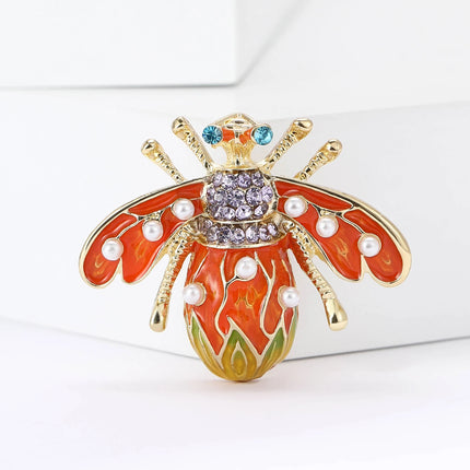 Rhinestone Bee Brooch — Crystal Glass Insect Pin for Women & Men | Multiple Colours