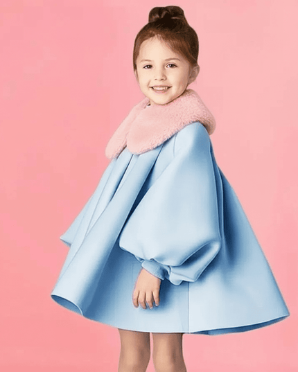 Charming Boutique Princess Dress for Girls with Elegant Bow and Puff Sleeves
