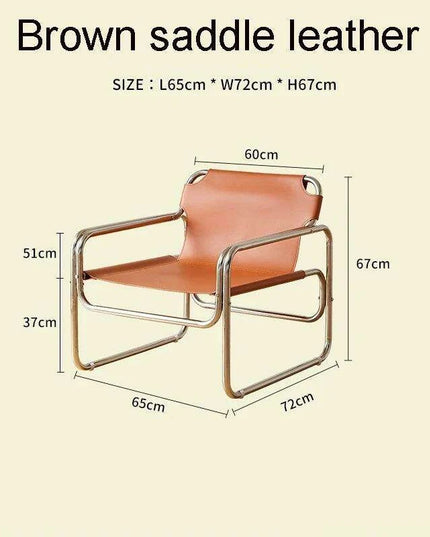 Bauhaus Luxe Leather Lounge Chair - A Fusion of Style and Comfort