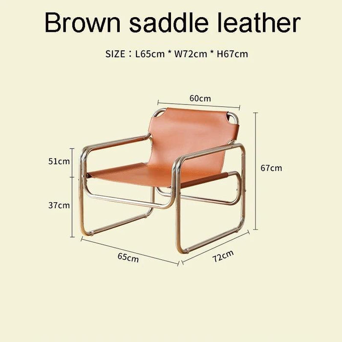 Bauhaus Luxe Leather Lounge Chair - A Fusion of Style and Comfort