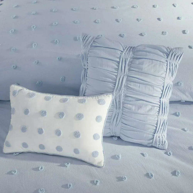 Brooklyn Chenille Dot Jacquard Comforter Collection with Shams and Accent Pillows