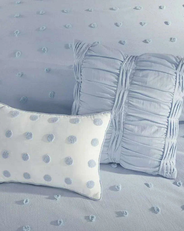Brooklyn Chenille Dot Jacquard Comforter Collection with Shams and Accent Pillows