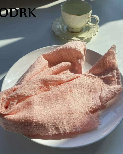 Sophisticated 10-Piece Linen-Cotton Blend Napkin Set