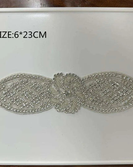 Glimmering Silver Rhinestone Floral Applique: Elegant Fashion Upgrade Accessory
