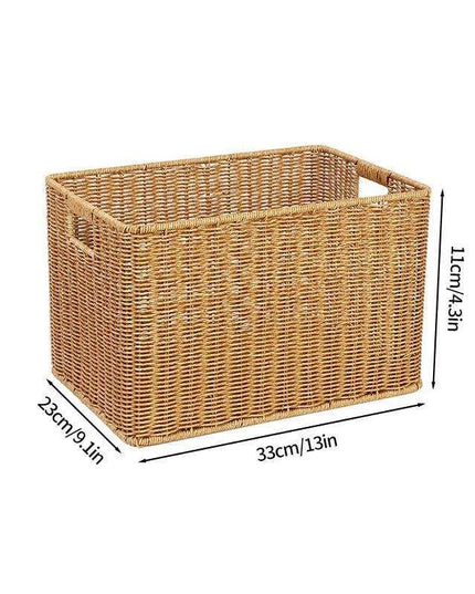 Chic Handwoven Multi-Functional Storage Basket - Stylish Organizer for Clothes, Groceries, and More for Any Space
