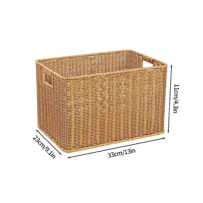 Chic Handwoven Multi-Functional Storage Basket - Stylish Organizer for Clothes, Groceries, and More for Any Space