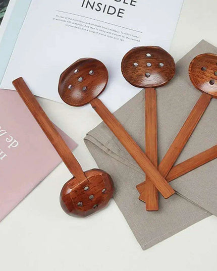 Artisan Extra-Large Japanese Wooden Ladle for Ramen and Soup Serving