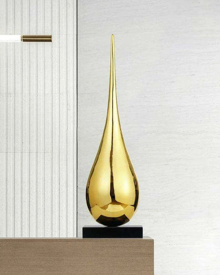 Modern Abstract Water Drop Fiberglass Sculpture