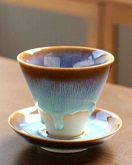 Artisan Floral-Inspired Japanese Ceramic Tea and Coffee Set