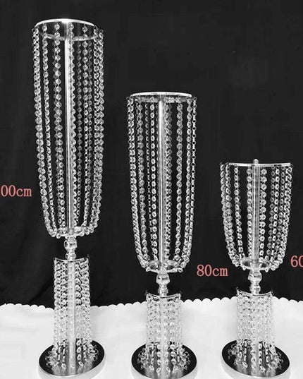 Elegant Crystal Acrylic Bridal Centerpiece Set - Luxurious Table Decor Collection