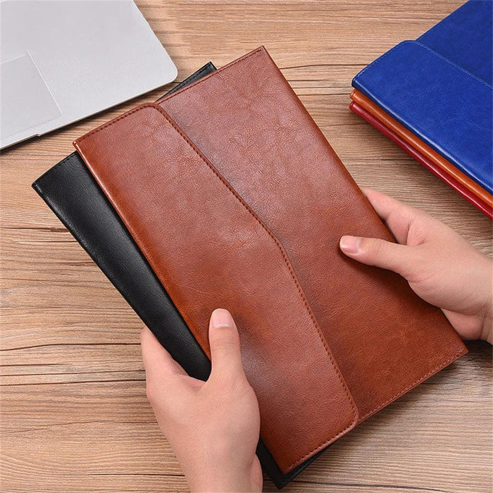 Sophisticated PU Leather Business Portfolio with Ample Storage