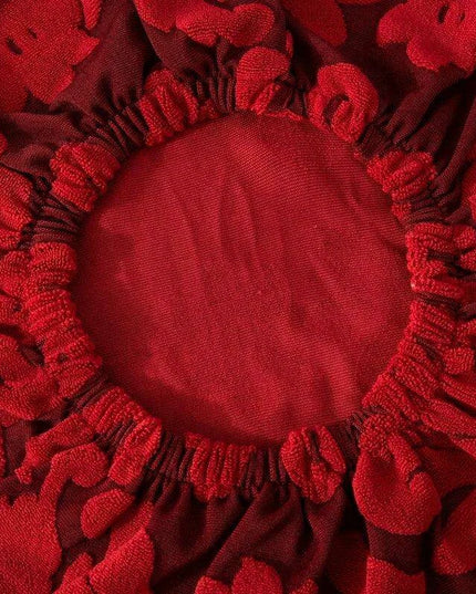 Elegant Stretch Jacquard Chair Protector Cover for Round Seats