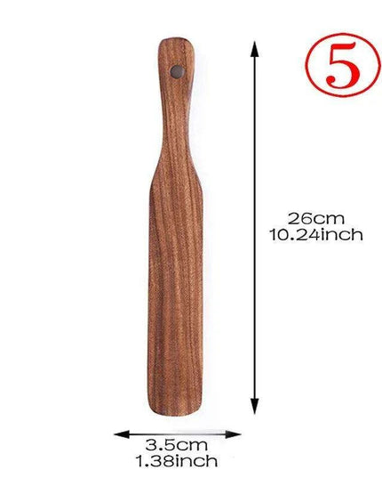 Rustic Acacia Wood Culinary Utensil Set - Timeless Tools for the Modern Kitchen