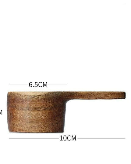 Rustic Acacia Wood Outdoor Mug - Elegant Camping Coffee & Milk Cup with Practical Rope Handle