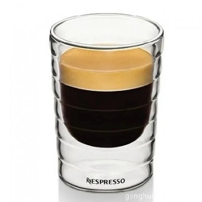 Handmade Double Wall Glass Mug — Insulated, 85ml / 150ml / 350ml