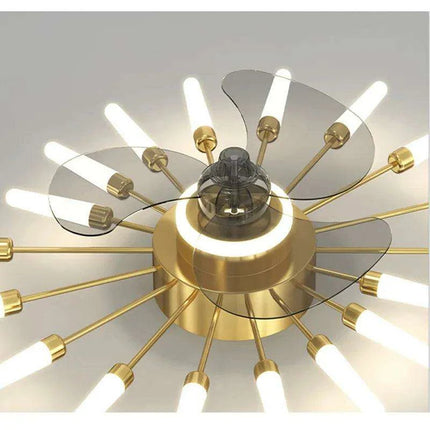 Luxurious Crystal-Embellished Ceiling Fan with Adjustable Dimmable Lighting - Transform Your Home Decor with Glamorous Elegance