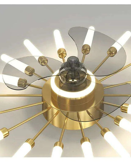 Luxurious Crystal-Embellished Ceiling Fan with Adjustable Dimmable Lighting - Transform Your Home Decor with Glamorous Elegance