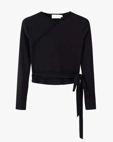 High-Stretch Ribbed Wrap Top & Matte Satin Maxi Dress Ensemble for Women