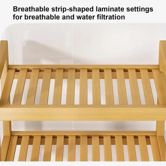 Stylish Bamboo Laundry Hamper with Tilt-Out Basket and Multi-Tier Shelving Unit