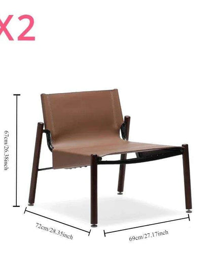 Designer Light Luxury Saddle Leather Lounge Chair