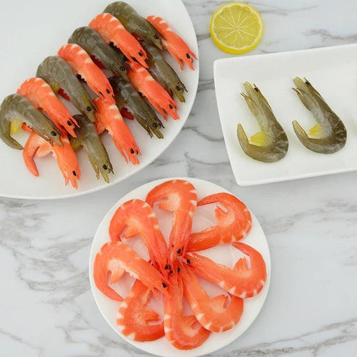 Lifelike PVC Shrimp Sculpture for Home Decor and Creative Play