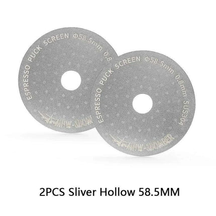 Stainless Steel Double-Layer Espresso Puck Screen for Optimal Coffee Extraction - Compatible with 51/53/58.5mm Portafilters