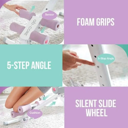 Height Adjustable Ab Trainer with LCD — Core, Waist, Leg & Glute Toner