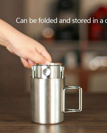 Stainless Steel Reusable Coffee Filter Cup with Convenient Hanging Ears - Eco-Friendly Brewing Essential