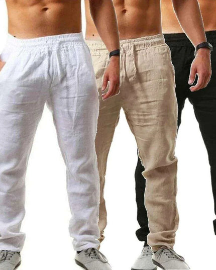 Men's Lightweight Linen Joggers - Ultimate Summer Activewear for Fitness Aficionados
