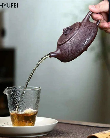 Artisan Jade Gold Sand Authentic Gourd Teapot - Exquisite 290ml Masterpiece