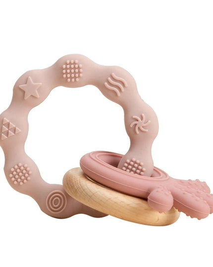 Eco-Friendly Handmade Crochet Baby Rattle with Wooden Teether
