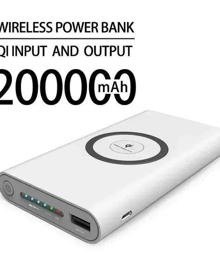 Ultra-High Capacity 200000mAh Wireless Charging Power Bank with Type-C Port