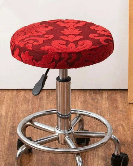 Elegant Stretch Jacquard Chair Protector Cover for Round Seats
