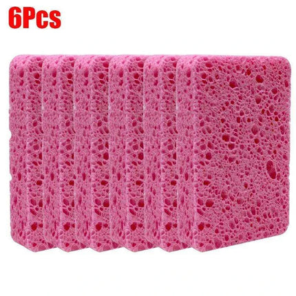 Vibrant Double-Sided Reusable Cleaning Sponges for Kitchen & Home – Choose from 1, 2, or 6 Pack Options