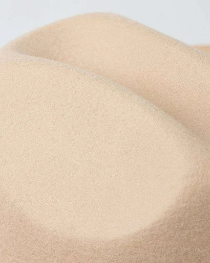 Stylish Women's Wide Brim Wool Cowboy Hat with Buckle Accent - Fall/Winter Collection (M/L Size)