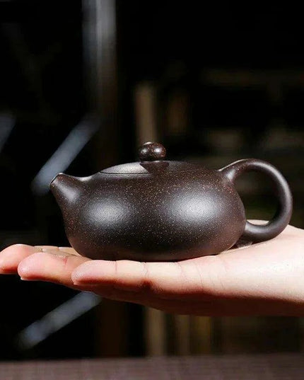 Elegant Handcrafted Yixing Purple Clay Teapot – 150ml Xishi Kettle for Oolong & Dahongpao Tea