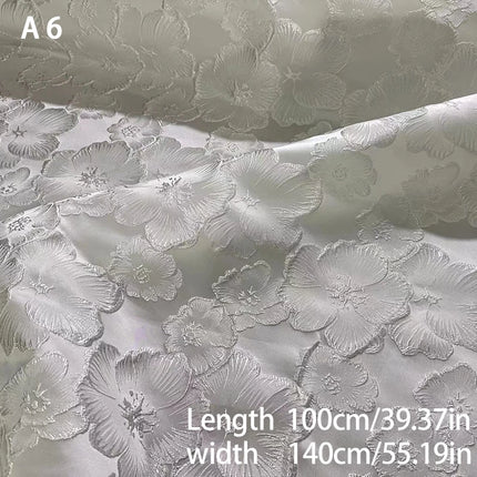 Exquisite 3D Flower Embossed Bubble Fabric Elegant Fashion Texture Fabric for Sewing Home Textiles Upholstery Bag Women Clothes exquisite-3d-flower-embossed-bubble-fabric-elegant-fashion-texture-fabric-for-sewing-home-textiles-upholstery-bag-women-clothes