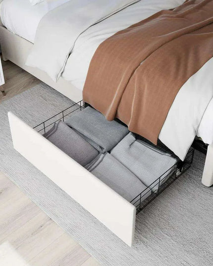 Luxurious LED Velvet Platform Bed with Versatile Storage and Elegant Tufted Finish - Transform Your Bedroom into a Stylish Retreat