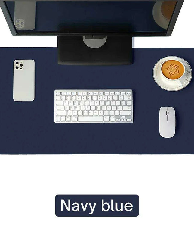 Premium Extra-Large Waterproof PU Leather Desk Protector - Multi-Purpose Mouse Pad for Office & Gaming with Anti-Slip Base