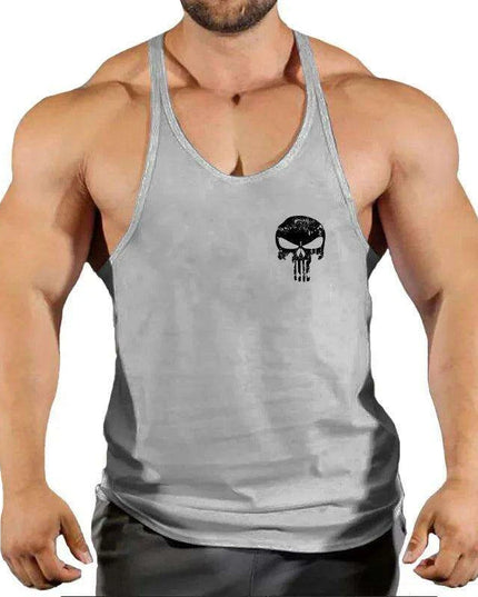 Men's Y-Back Sleeveless Gym Tank - Essential Workout Vest for Bodybuilders and Lifters