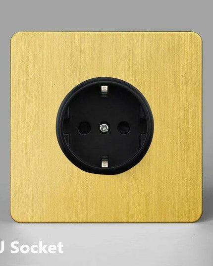 Elegant Vintage Gold Dimmer Switches with USB - 1, 2, 3 Gang 2 Way Sockets for French EU Plugs