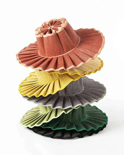 Chic and Practical Foldable Straw Sun Hat with Stylish Belt - Large Brim UV Protection for Outdoor Adventures