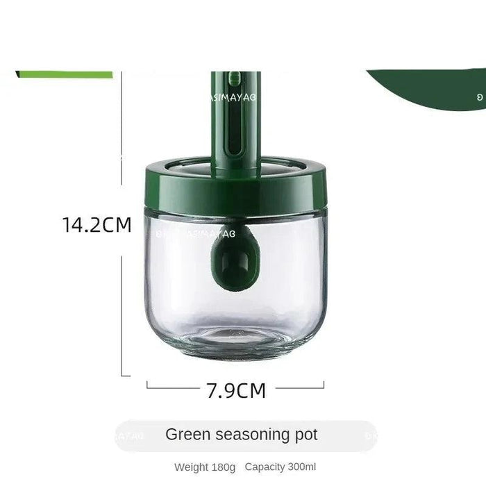 Luxury Spice Container Set with Built-in Spoon Lid and Airtight Organizer Box