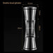 Stainless Steel Dual-Head Spice Grinder with Oversized Storage Compartment