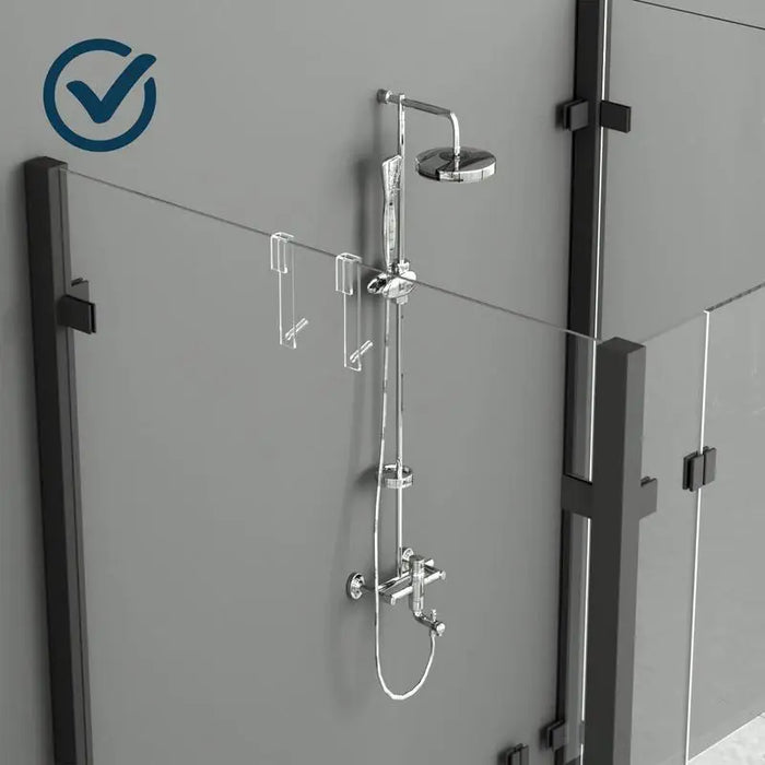 Acrylic Bathroom Shower Door Hooks - Hassle-Free Installation for Glass Doors