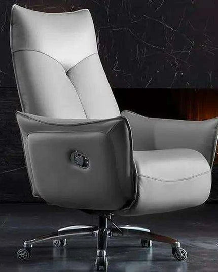 Luxury Cowhide Leather Dual Motor Executive Recliner Office Chair
