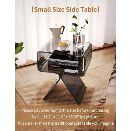 Sleek Black Acrylic Nightstand - Modern Design for Elegant Home Decor