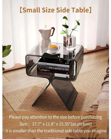 Sleek Black Acrylic Nightstand - Modern Design for Elegant Home Decor