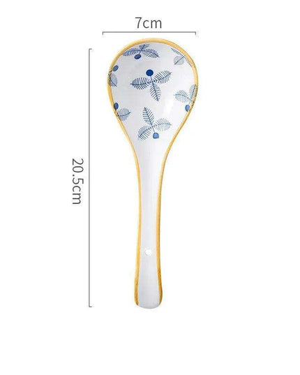 Stylish Ergonomic Japanese Ceramic Soup Spoon - Essential for Every Kitchen
