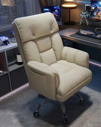 Sleek Nordic Leather Ergonomic Recliner - The Perfect Blend of Comfort for Gaming and Leisure